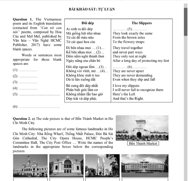 TPHCM vừa công bố đề thi và đáp án vào lớp 6 Trường THPT chuyên Trần Đại Nghĩa